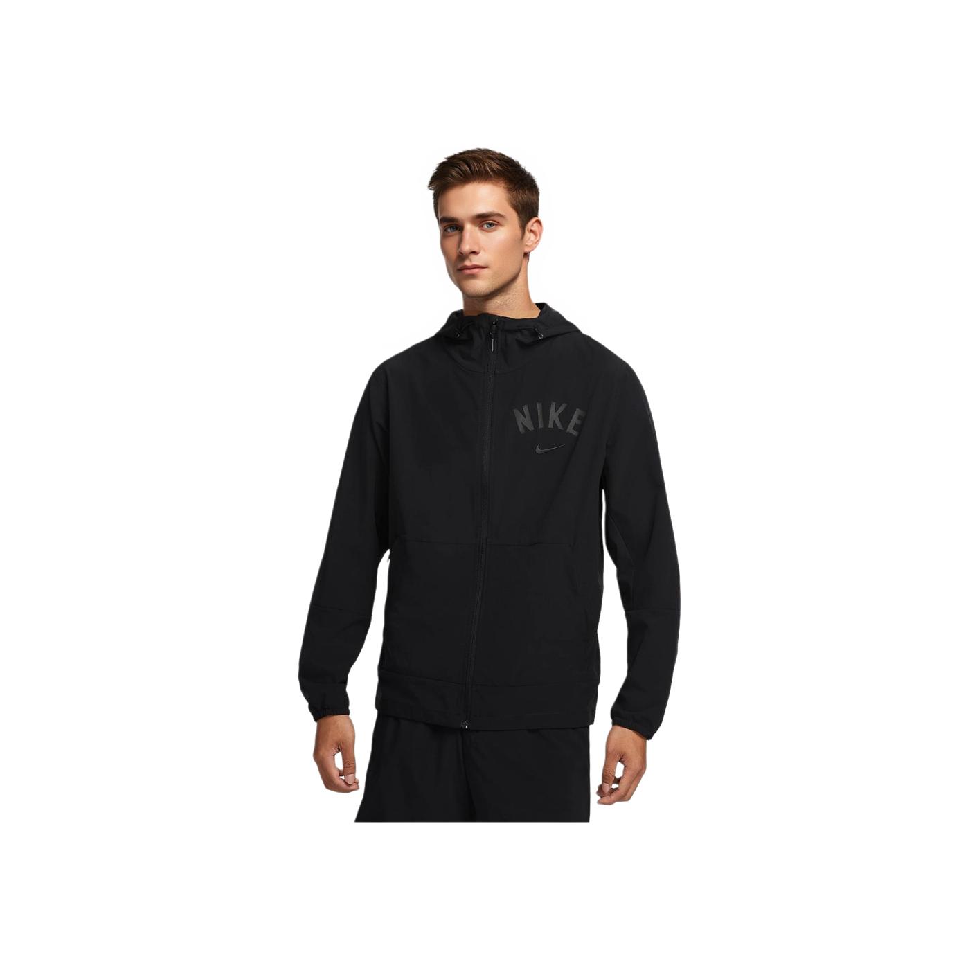 Nike Dri-FIT Men s Woven Full-Zip Hooded Jacket Black FZ1071-010 2XL