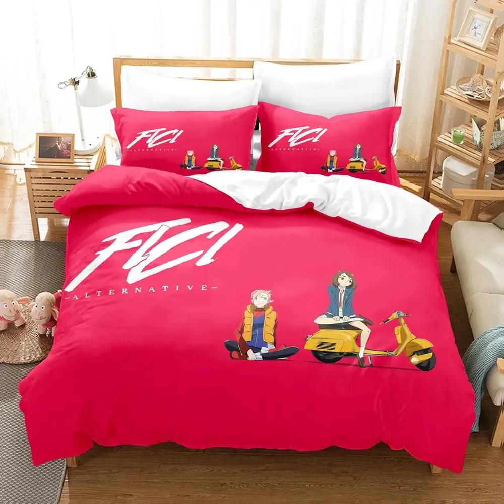 2024 FLCL Alternative Boys Bedroom Bedspread Single Twin Full Queen King Size Anime B Quilt Cover Pillowcaseed Sheet Set