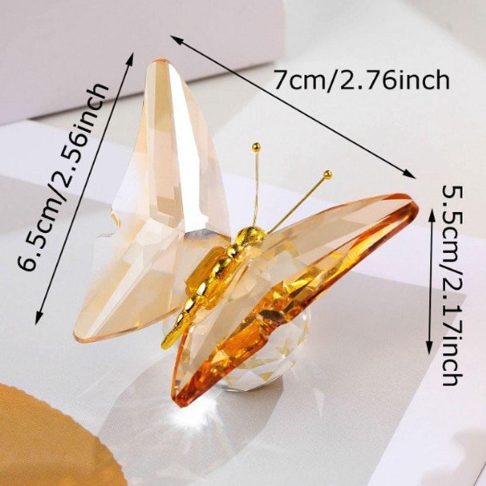 Color Butterfly Butterfly Ornaments Shimmering Finish Crystal Butterfly Craft Desk Decoration