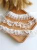 White Soft Taiwanese Pleated Lace Trim for Doll Clothes: Collar, Cuffs, Hem, and Edge Accessories