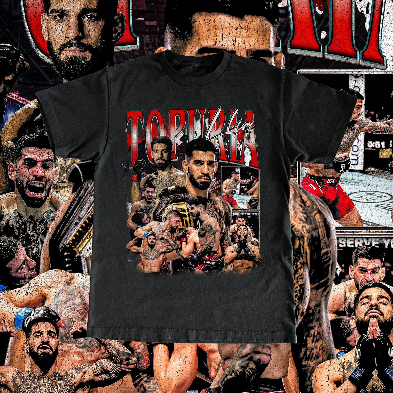 Ilia Topuria High Quality T Shirt - UFC Fan El Matador Custom Vintage Design, Gift, Retro S