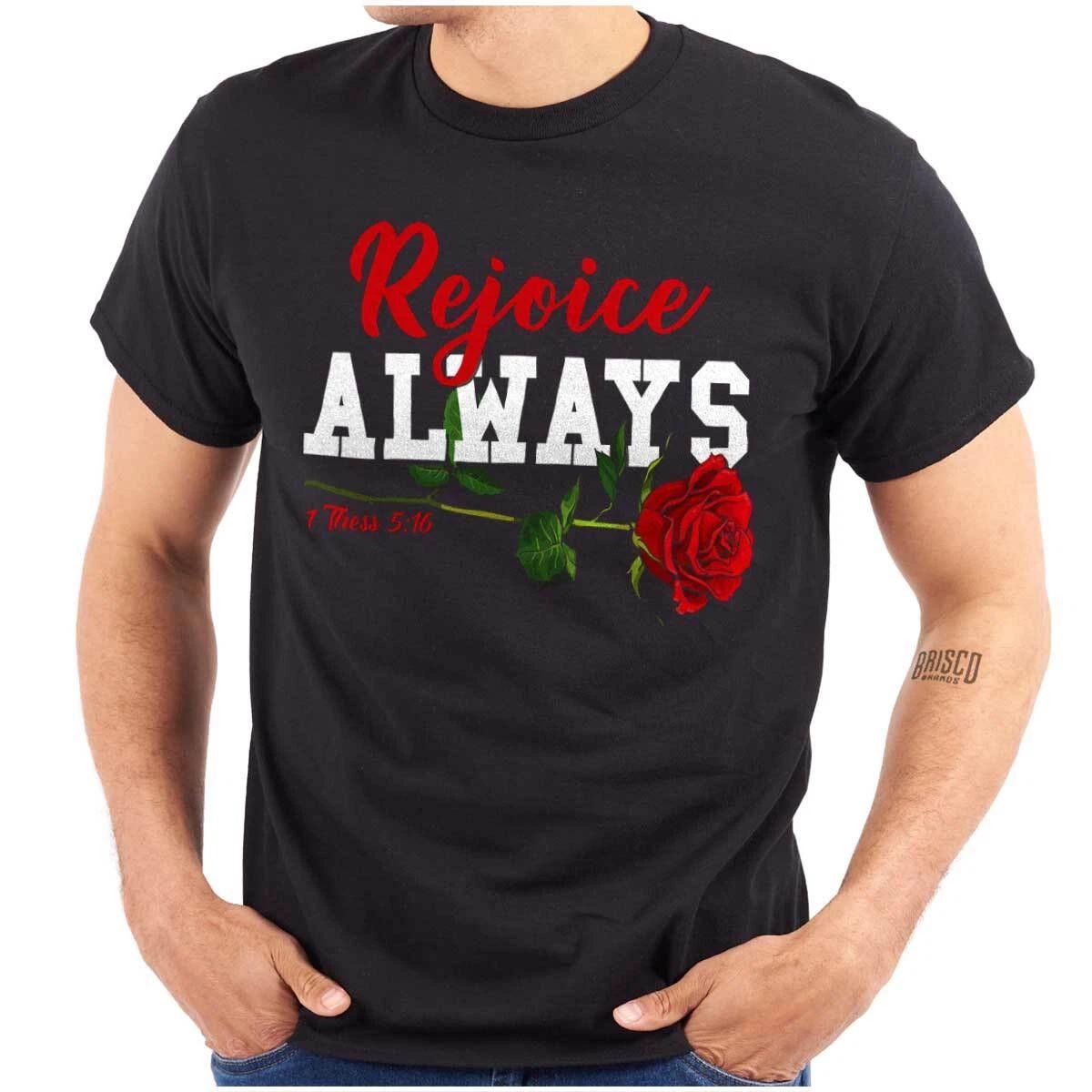 Cool Urban Streetwear Rejoice Always Rose Womens or Mens Crewneck T Shirt Tee XS