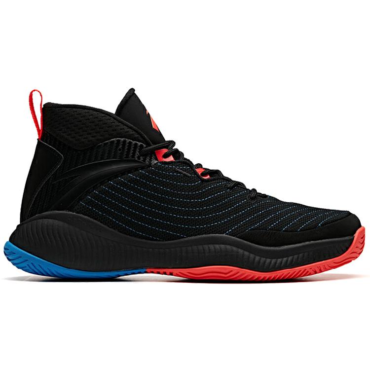 New Anta High Top Basketball Shoes Men's Black Red 11941632S-3