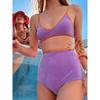 Zhou Yutong Women's 2024 Sexy Bikini with Cover-Up - Influencer Style Conservative Two-Piece Swimsuit
