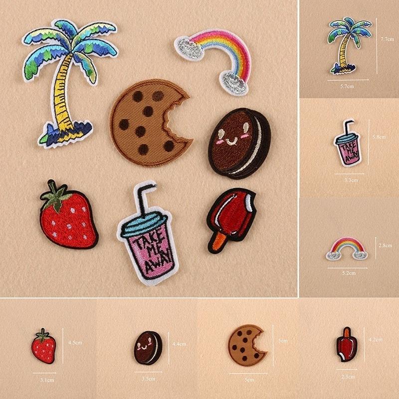 6/7/8 Pcs Embroidery Sew Iron On Patch Badge Bag Clothes Fabric Applique DIY