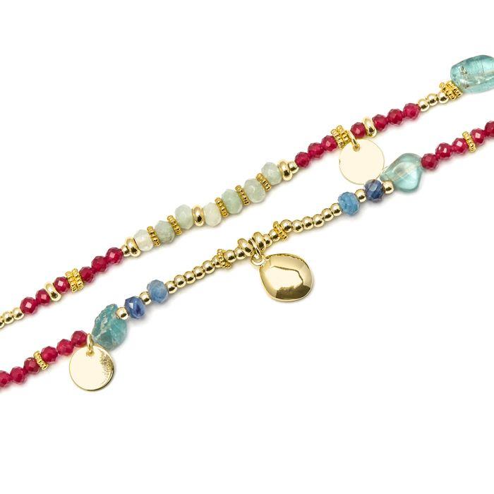 Bracelet - LUXENTER - Ney - Cristal Multicolfinition Ore - Finition or 18k - 16cm + 3cm D'extension