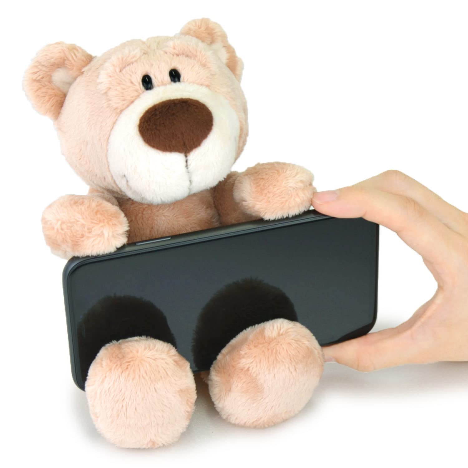

NICI Bear Figure Mobile Made in Plush Fluffy W12xD16xH23cm Stand, Germany, Toy, Gift, Animal, Bear, Smartphone/Mobile Stand, Beige, бежевий