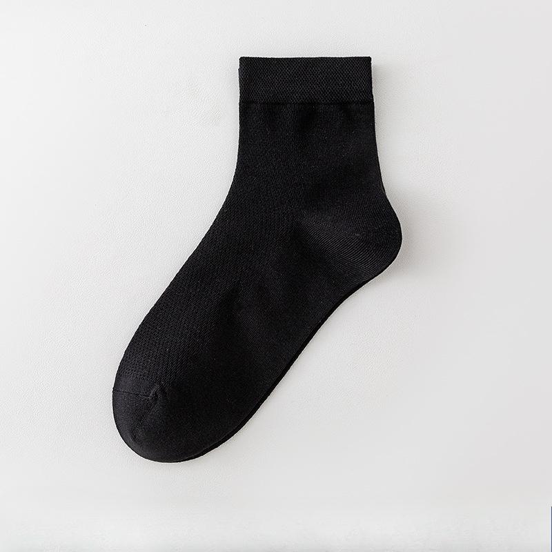 Socks Men's Anti-odour Sweat Summer Mid-calf Socks Thin Section of Pure Cotton Summer Breathable Cotton Leisure Mesh Men's Socks