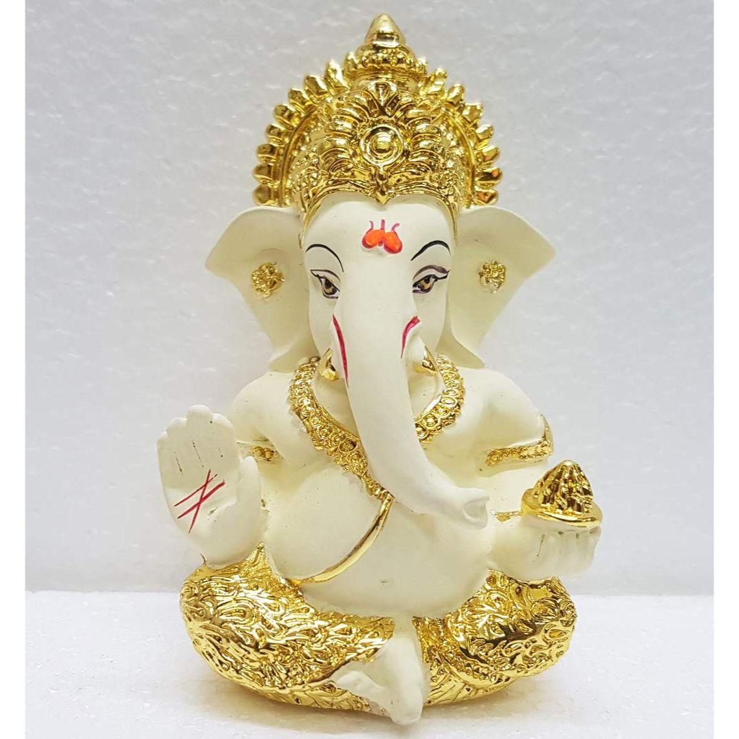 

Позолоченная и посеребренная статуэтка Ганеши для приборной панели автомобиля, маленькая мурти Ганеши, статуэтка Ганапати для домашнего декора, Пуджа, статуя Господа Ганеши, подарок