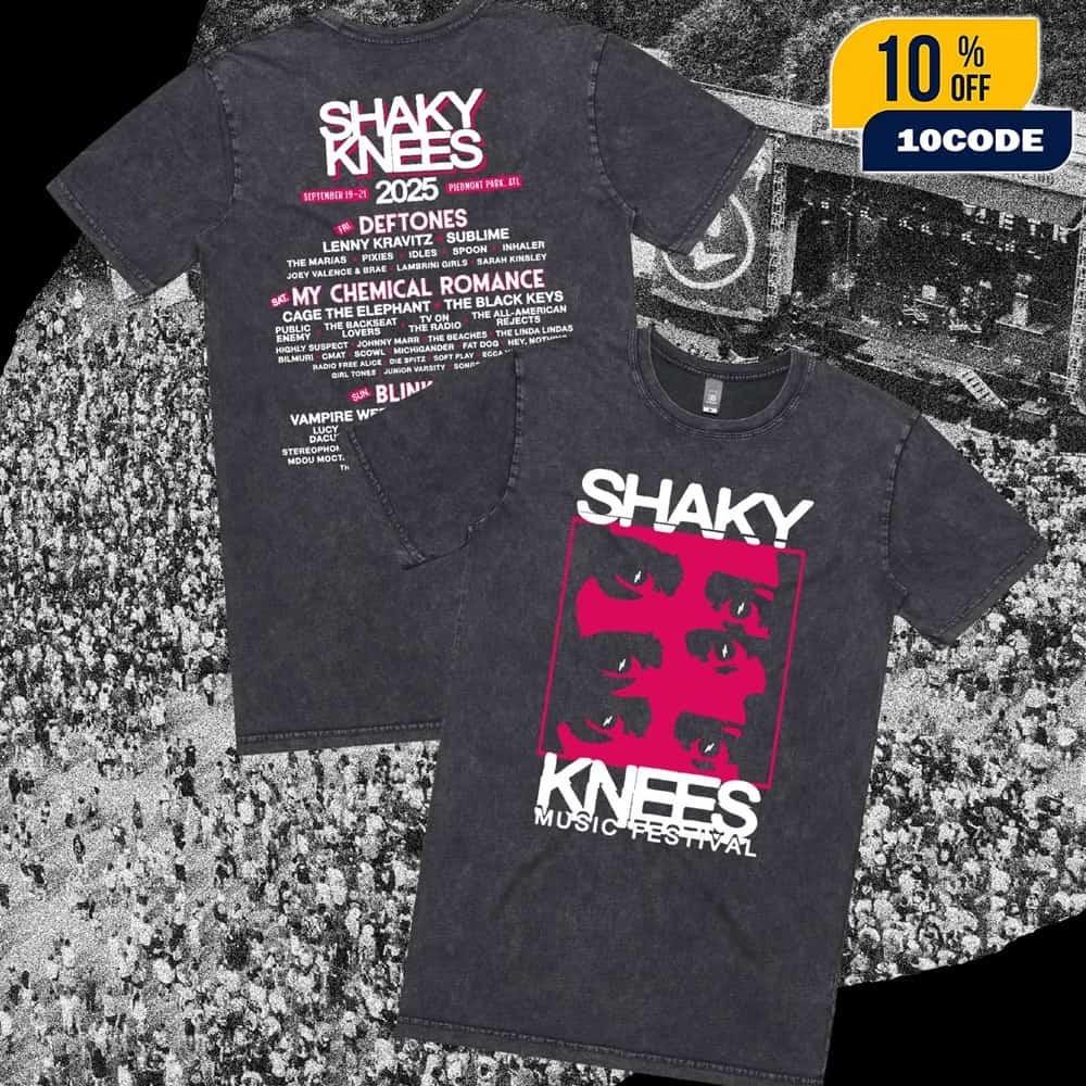 Shaky Knees Music Festival 2026 Lineup Tee Unisex Washed T-Shirt Washed T-Shirt S