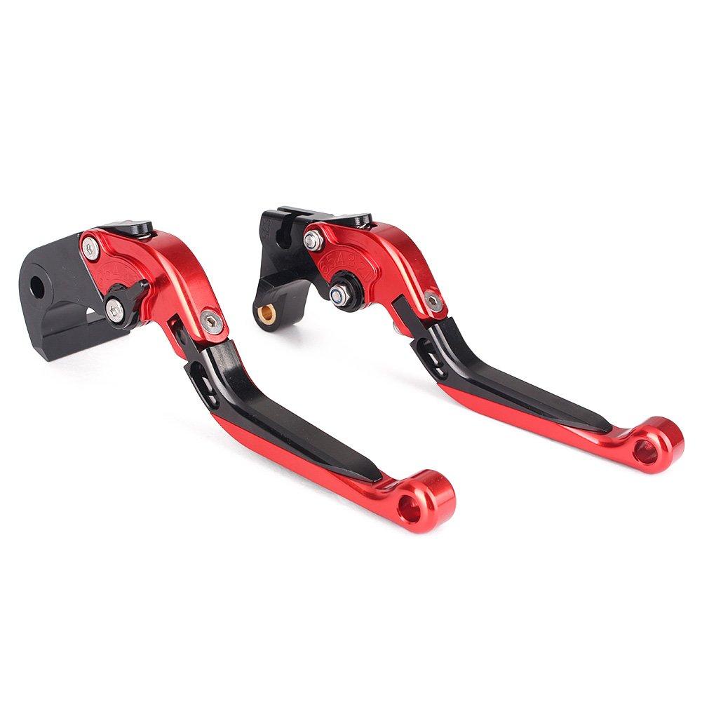 Mallofusa Motorcycle Brake Clutch Lever Set Adjuster Retractable Telescopic 6 Level Adjustment Genuine Replacement