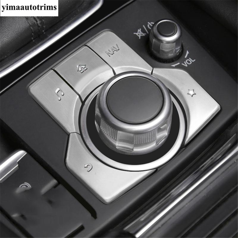 For Mazda CX-5 CX5 2017 -  Electrical Park Hand Brake Center Multimedia Knob Button Panel Cover Trim  Accessories Interior