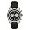AR11635 Racer Chronograph Black Leather Men's Watch