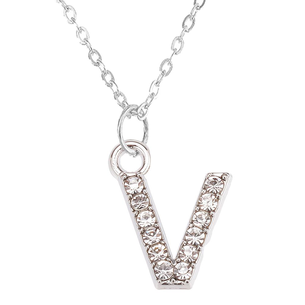 Mode Glanzende A-Z Letter Hanger Bedel Ketting 26 Initialen Alfabet Naam Sleutelbeen Ketting Feest Valentijnsdag Sieraden Cadeau