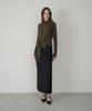 DEHEVE Wool Mock-Neck Wrap Long Sleeve [Khaki]