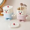 Cute Pen Holder Cartoon Storage Bin Large Capacity Trash Can  Car