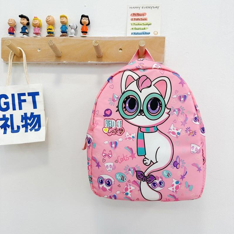 Mermaid Cat Dinosaur Shark Patterns Backpack Breathable Nylon Straps Shoulder