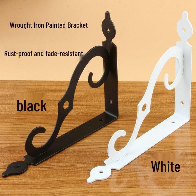 Reinforced Iron Triangle Wall Shelf Bracket for Sturdy Bookshelf Support