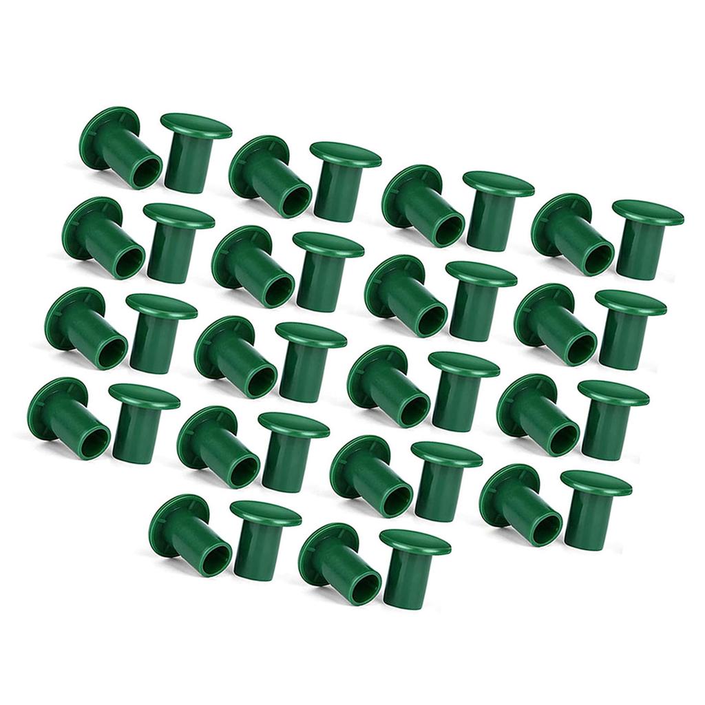 36Pcs Green Bamboo Canes Stick End Caps PVC For Injury Prevention for Home Garden Fence Stick Safety Cane Caps