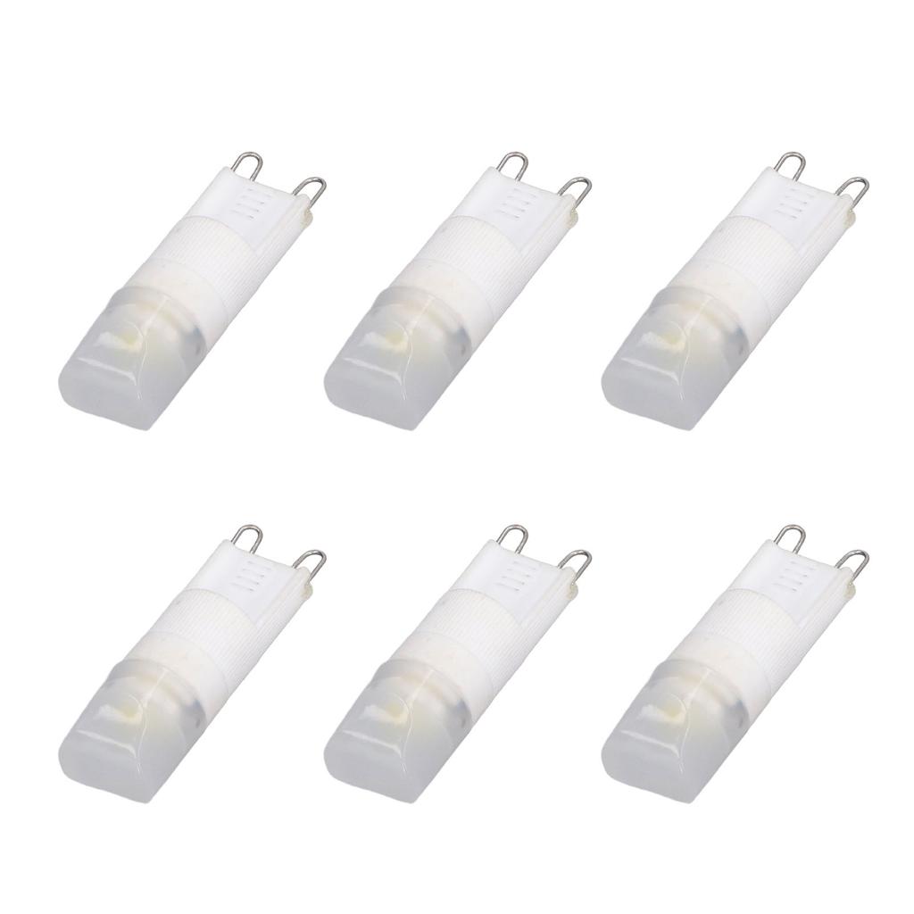 6pcs G9 LED Bulb Energy Saving General Standard Interface 360 Degrees Heat Dissipation Cold White Light