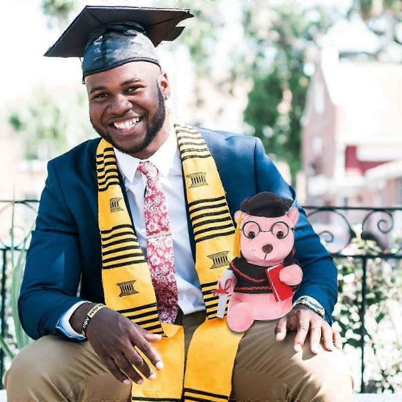 18cm Stuffed Bear Doll Graduation Toy Home Decor Gift 18X13X10CM