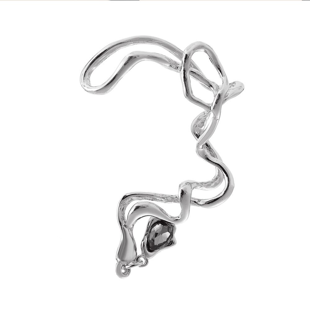 Soild Color Vintage Irregular Earrings Women Clip  Earrings Snake Ear Hook Korean style Jewelry