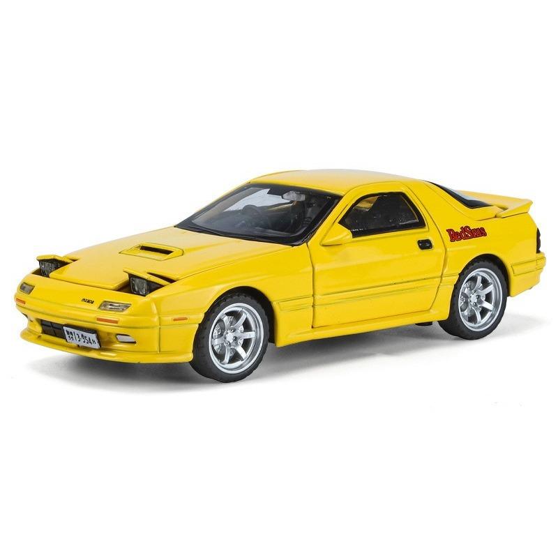 1/32 Mazda RX7 Alloy Car Model Diecast Toys Vehicles Children Boys Gift Sound and Light Collection Miniature Voiture Home Decor
