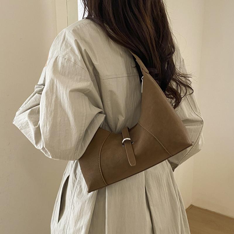 2025 Winter Handbag Hot Selling French Style Retro Underarm Shoulder Bag Spicy Lady Y2K Vintage Suede Leather Crossbody Bags