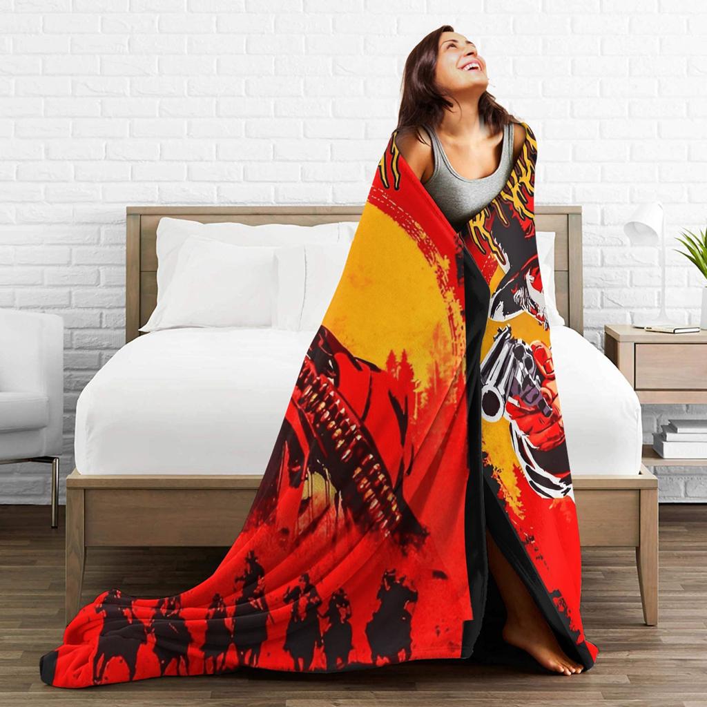 Arthur Morgan Red Dead Redemption Blanket Travel Office Flannel Throw Blanket For Couch Bed Warm Design Quality Bedspread