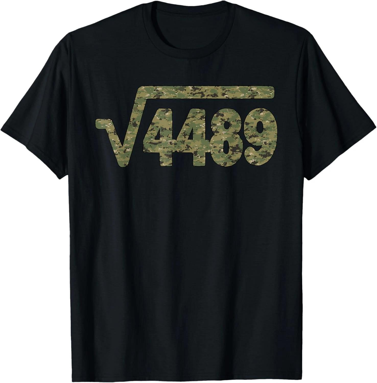 6 7 Army Pattern Meme Square Root 4489 Slang Math Teacher T-Shirt unisex T-Shirt 2XL