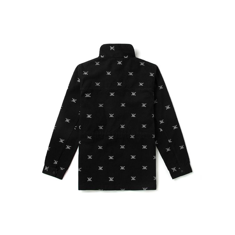 Vans Skull Pirate Print Multi-Pocket Work Jacket Men Jacket Black VN0A54KOBLK