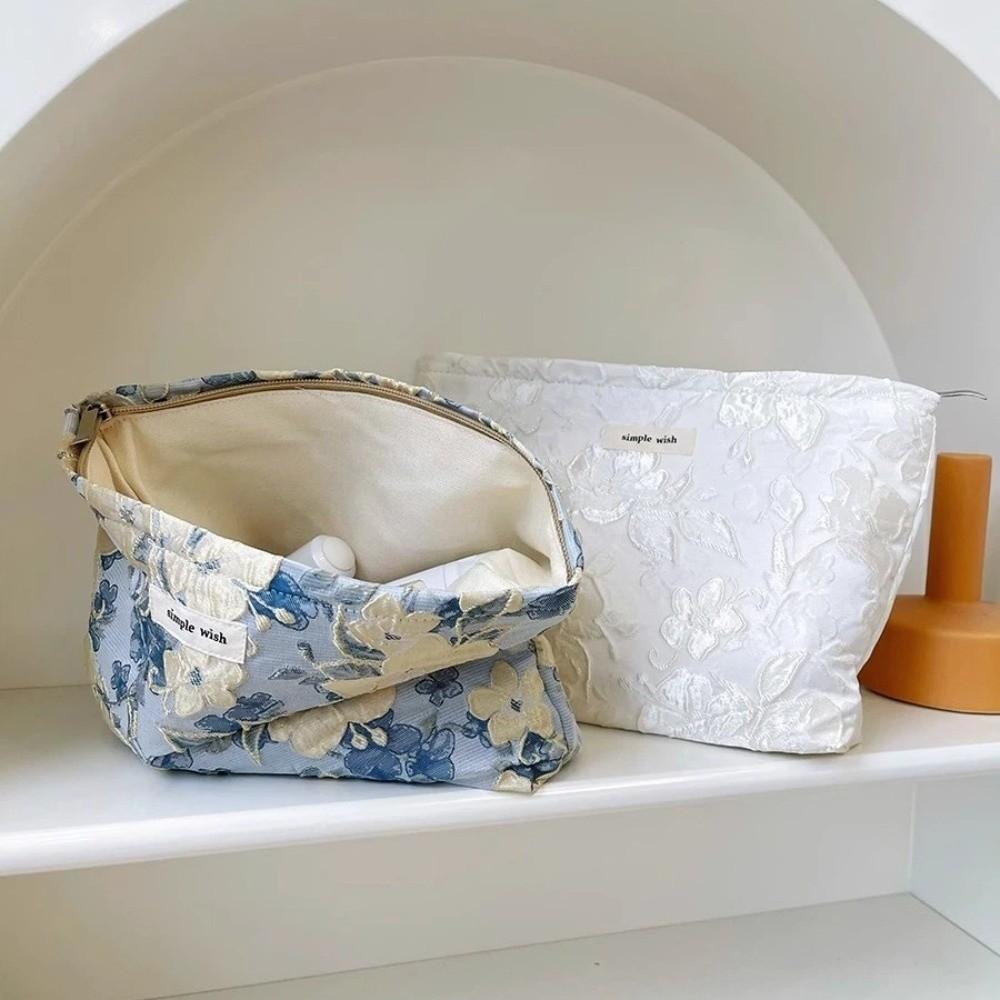 Fashion Print Cosmetic Bag Floral Print Large Capacity Makeup Bag Toiletry Pouch Travel Essentials Organizer Makeup Bag