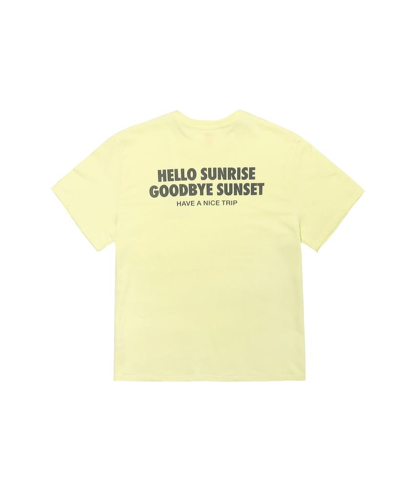 HELLO SUNRISE 90S Logo Tee_Pale Green
