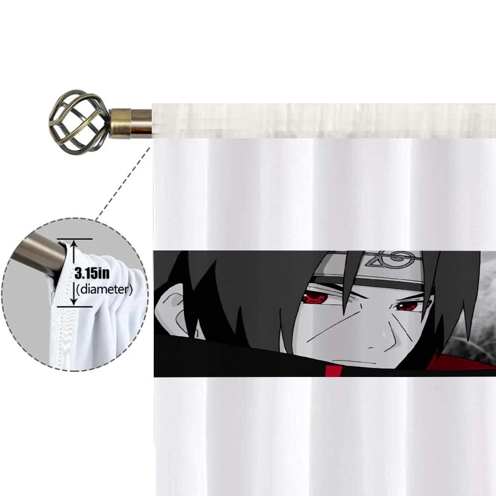 Heminredning Köksgardiner för Vardagsrum 2 Delar Mörkläggningsgardiner Dörrgardin N-naruto-o Avdelare Sovrumsdekoration