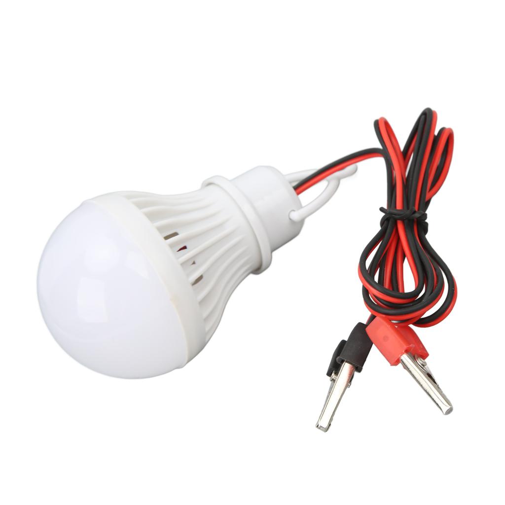 Outdoor Emergency Light Bulb LED Camping Tent Lantern Plastic Outdoor Emergency Light Bulb with Hook for Hiking Fishing 12V 5W