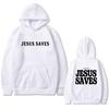Křesťanská Dobrá Zpráva Ježíš Spasí Bůh Tak Miloval Biblický Verš Potisk Mikina Pánská Streetwear Pánská Ležérní Fleecová Mikina