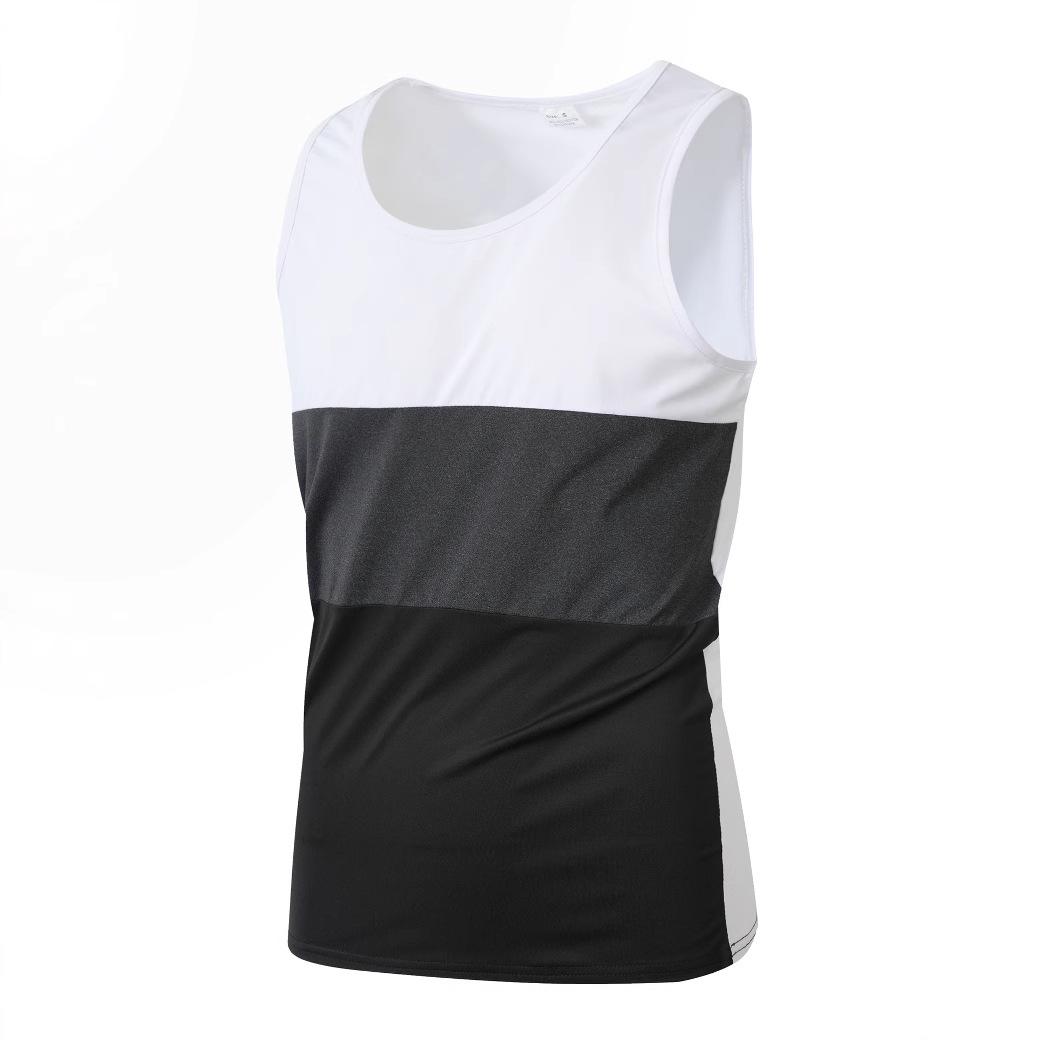 

Летняя вязаная майка-борцовка в вертикальную полоску для фитнеса, спорта, отдыха, облегающая, без рукавов, с широкими плечами для мужчин 2XL