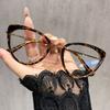 Metal Retro Cat Eye Photochromic Myopia Glasses Fashionable And High-End Large Frame Anti Blue Light Glasses Diopter To +4.0