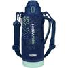 Thermos Vacuum Insulated Sports Bottle 1L Navy Mint Only Kids Pouch Shoulder-Friendly Strap FJS-1000F NVMT