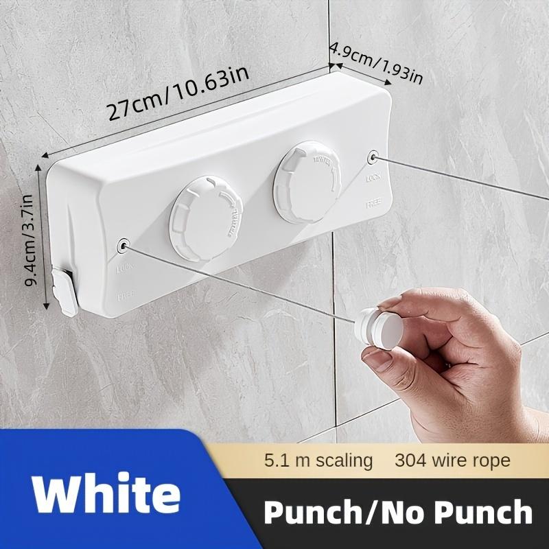 

5.1M выдвижная бельевая веревка для помещений телескопическая бельевая веревка прочная противоскользящая невидимая проволочная сушилка экономит место белый