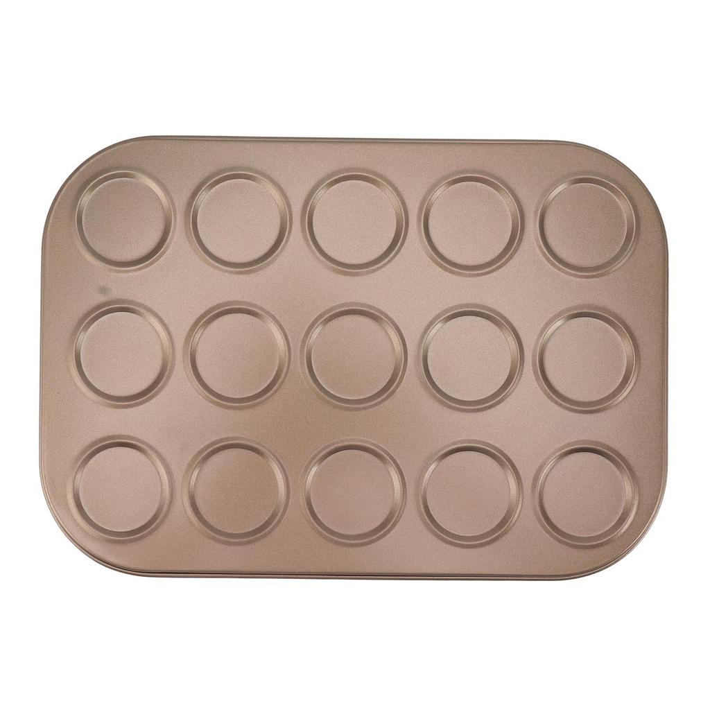 Muffin Top Pan Macaron Bakeware Pan Muffin Tray Baking Mold Carbon Steel Bakeware for Oven Baking Gold