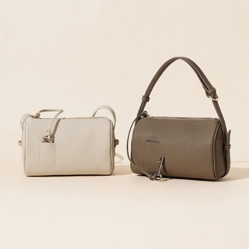 Douxiaozhu Genuine Leather Boston Shoulder Bag