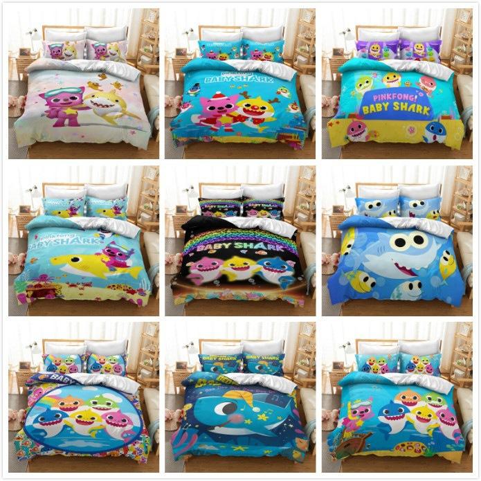 Bedding Kit, Shark Baby Series Size Three-Piece Quilt Cover 239cm