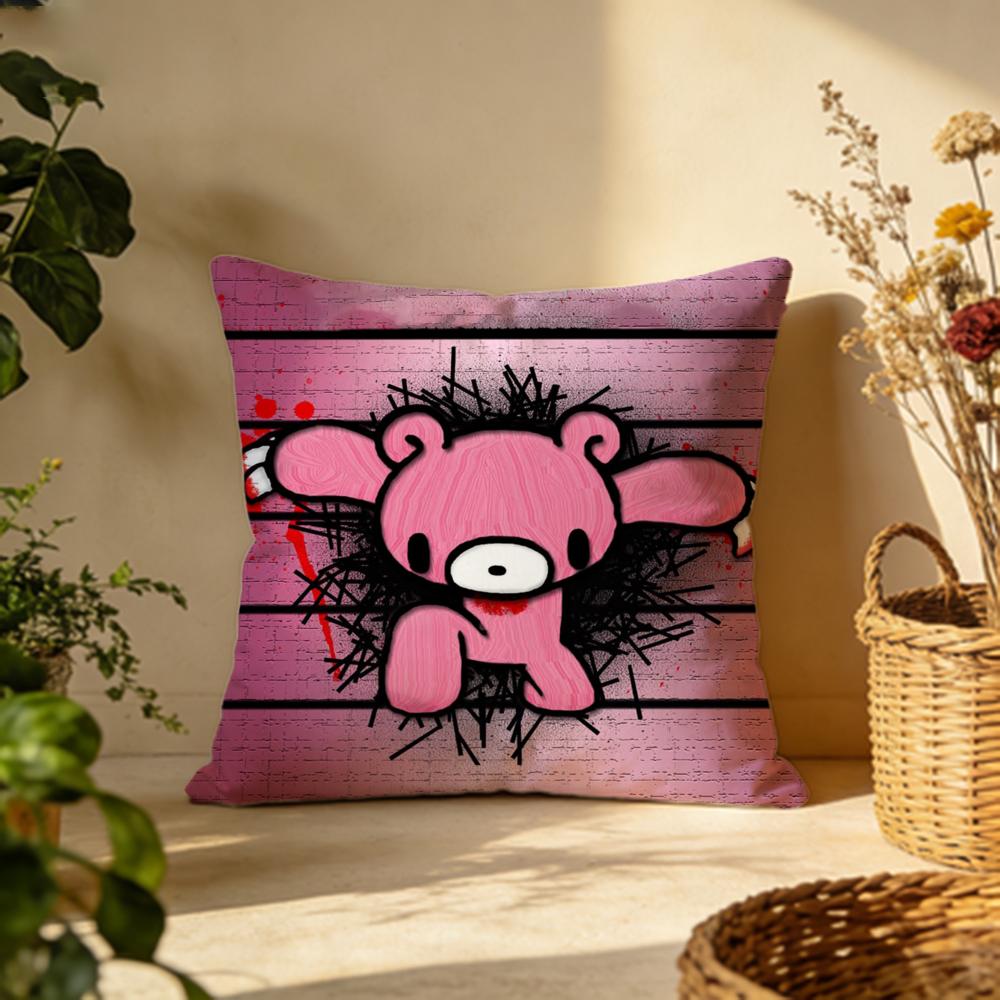 Trendy GGloomy Bearer Cushion Cover Versatile DoubleSided Pillow Case Fit for Sofa Bed Car Daily Decor
