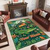 Animals Theme Crystal Velvet Floor Rug Personalized Custom Name Text Warm Carpet Home Decoration