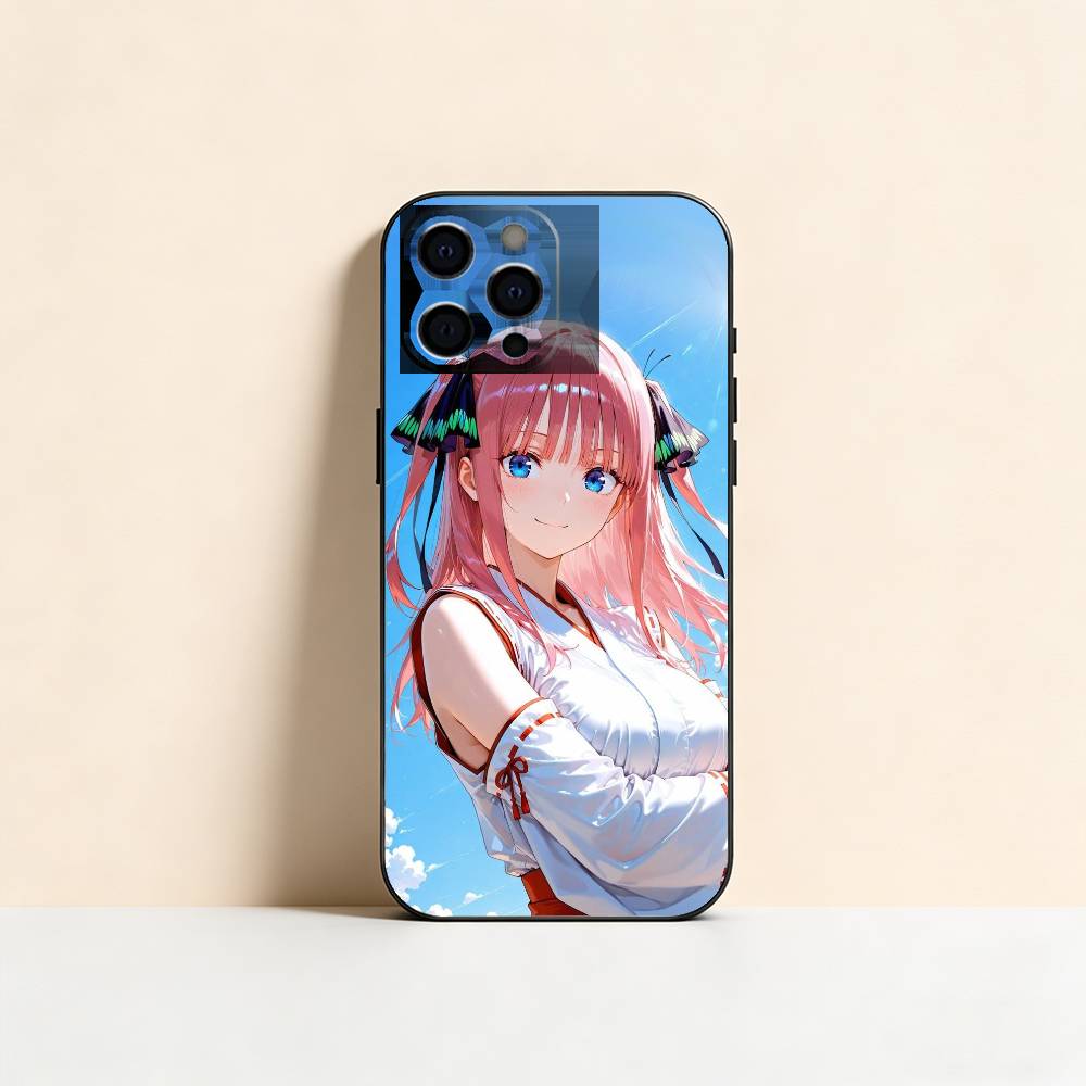 N-Nino N-Nakano Anime Phone Case For iPhone 17, 16,15,14,13,12,11 Plus,Pro Max, Others Soft Black Cover