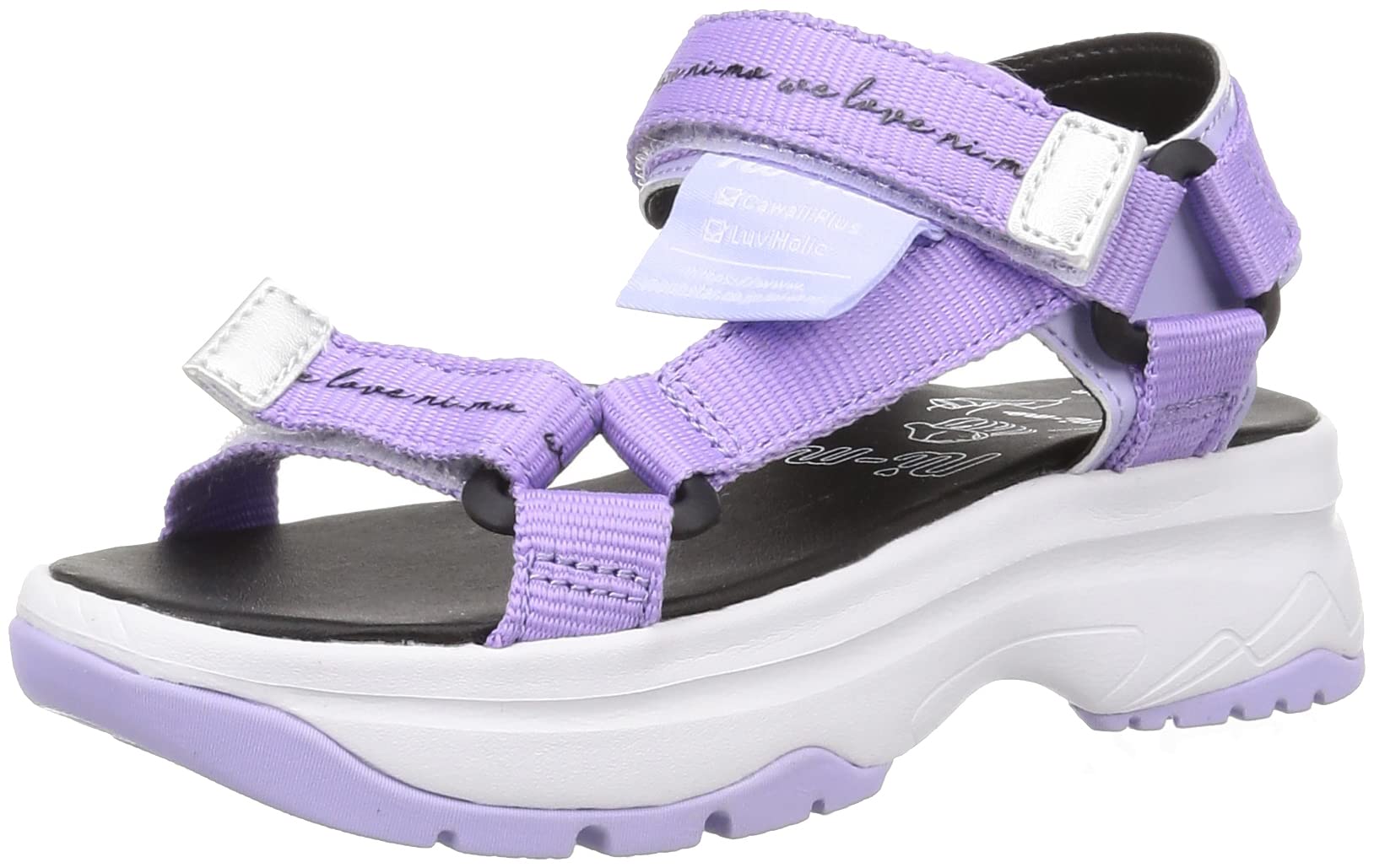 

Moonstar Magic Sandals with Platform Sizes NM Size Girls Soles, 20cm-24cm, Purple, J064, 2E, 24.0cm, фиолетовый