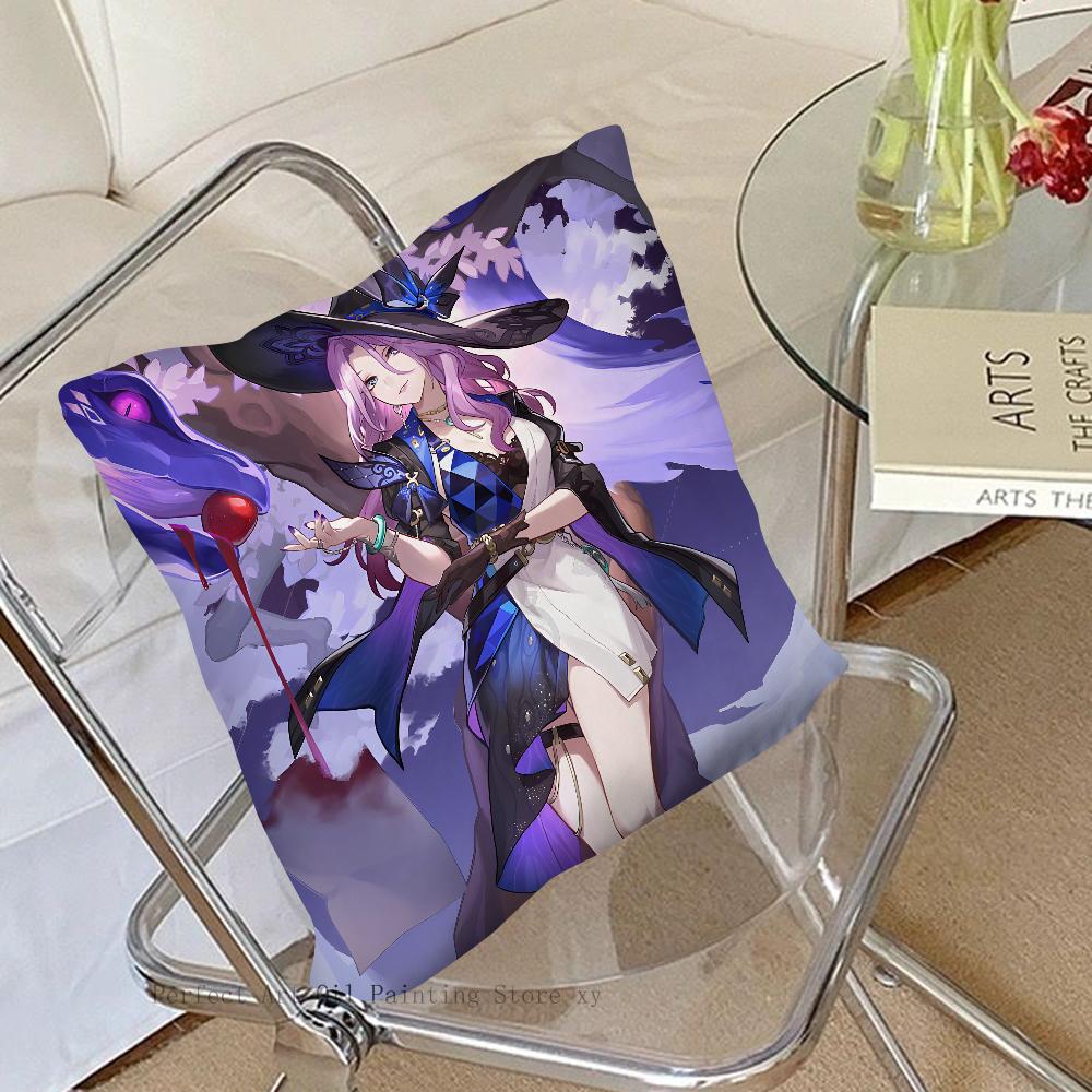 Jade Honkai Star Rail Anime Pillow Case Square Pillow Bedroom Sofa Leisure Comfort Cushion Car Living Room Home Decoration 40X40