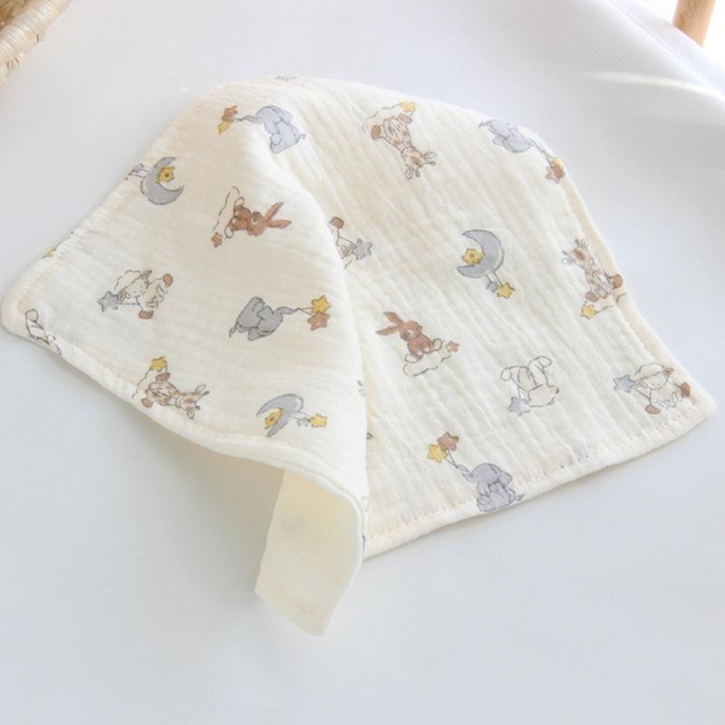 Cotton Washcloth Baby Muslin Face Towel for Delicate Skin 4-layer Absorbent Muslin Hand Washing Towel Newborn Burp Cloth