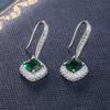 Square Zirconia Earrings Wedding Earrings Ear Jewelry Fashionable Metal Drop Earrings Perfect for Fashionable Women
